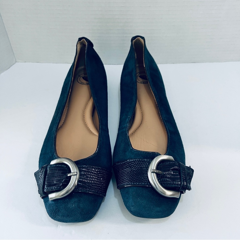 Nurture by Lamaze Teal Flats with Silver Buckle